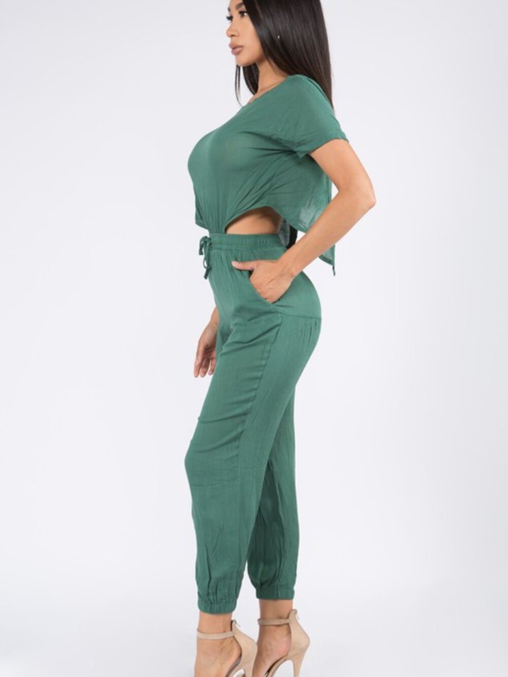 Sage Springtime Romper - Picture 2 of 5